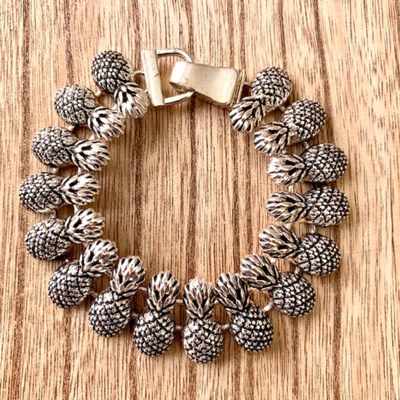 Blessings From Cambria Jewelry - Silver Tone Magnetic Pineapple Bracelet